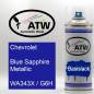 Preview: Chevrolet, Blue Sapphire Metallic, WA343X / G6H: 400ml Sprühdose, von ATW Autoteile West.